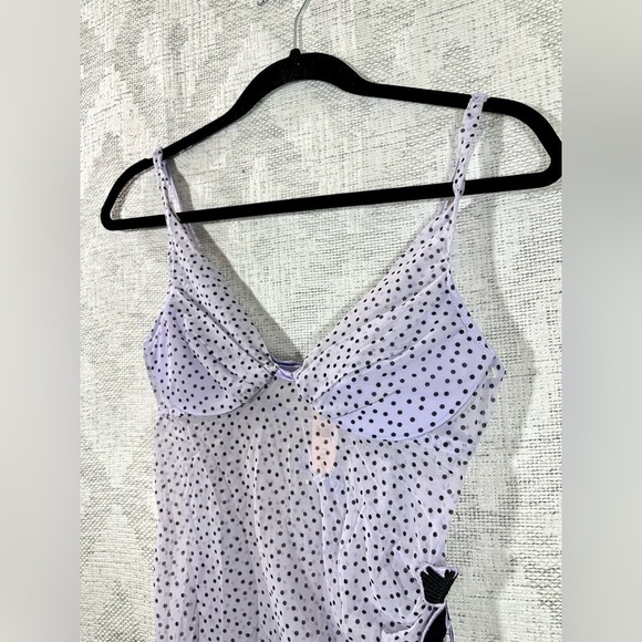 NWT victoria's secret purple polka dot chemise size 34C - Picture 3 of 10